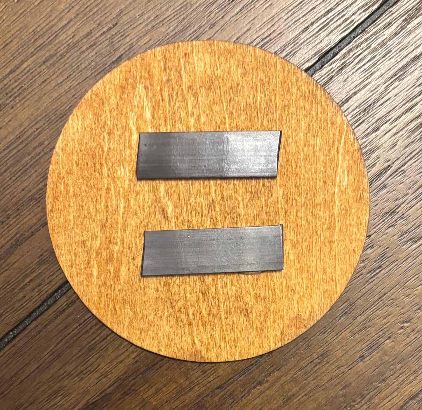 Stained basswood fridge magnet of Hans Moelman as a ghost saying boo-urns from the Simpsons