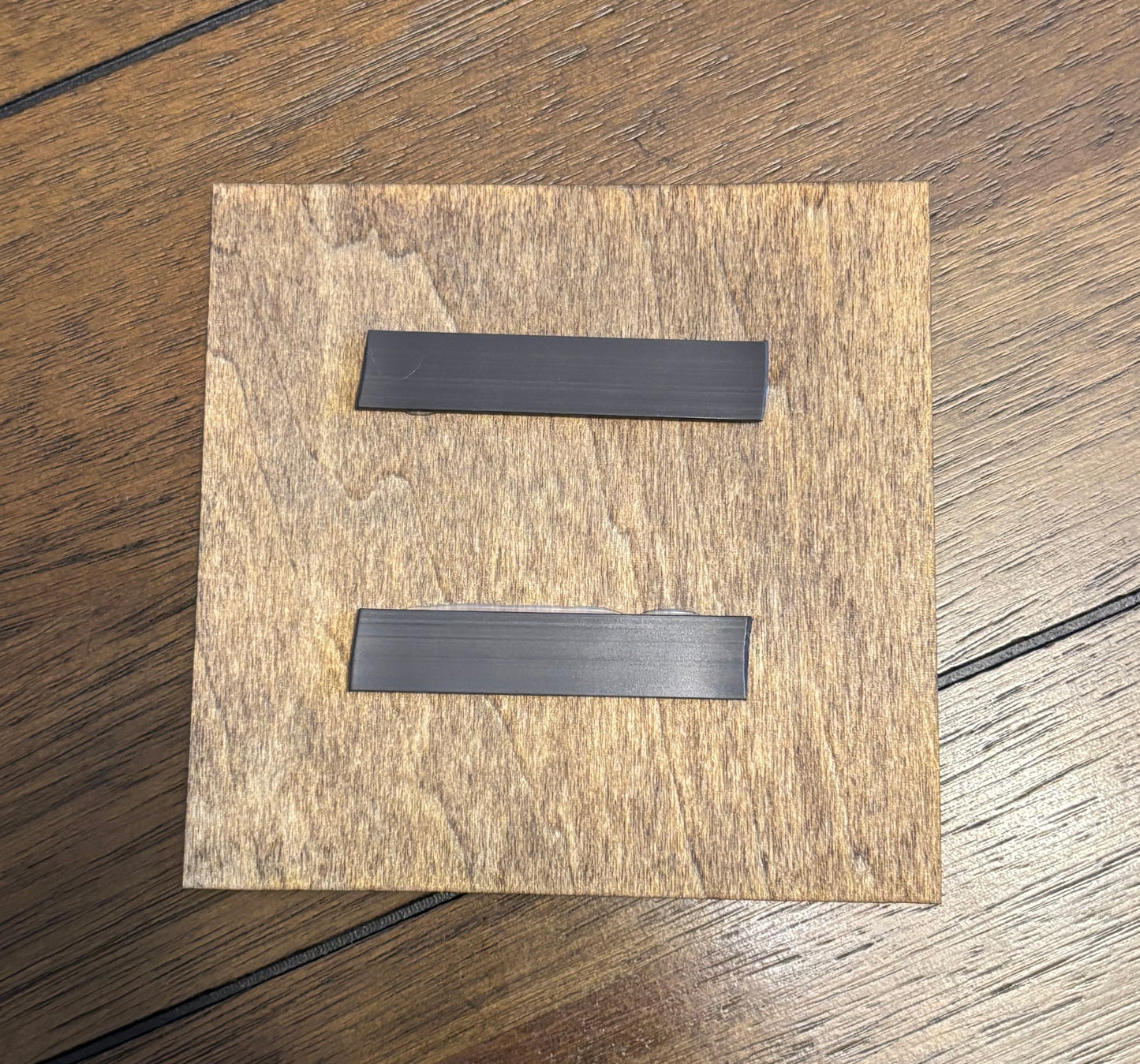 Stained basswood fridge magnet of Hans Moleman Thug Life from the Simpsons