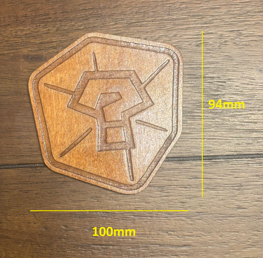 Stained basswood fridge magnet of a Mystery Box from the Mario video games
