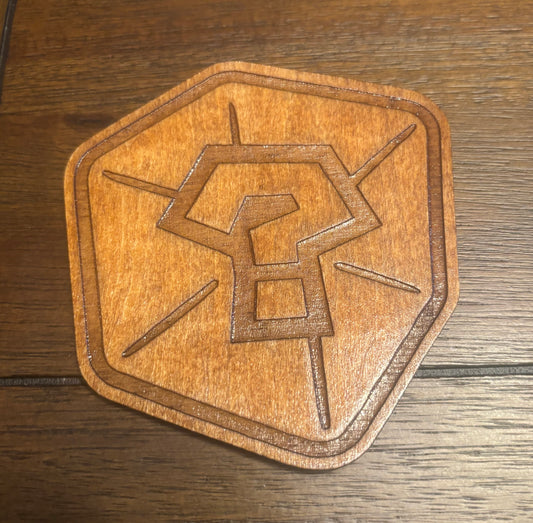 Stained basswood fridge magnet of a Mystery Box from the Mario video games