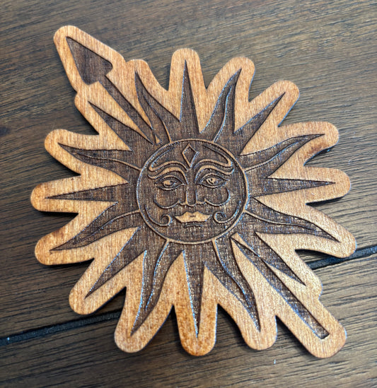 Stained basswood fridge magnet of the House Martell sigil from Game of Thrones