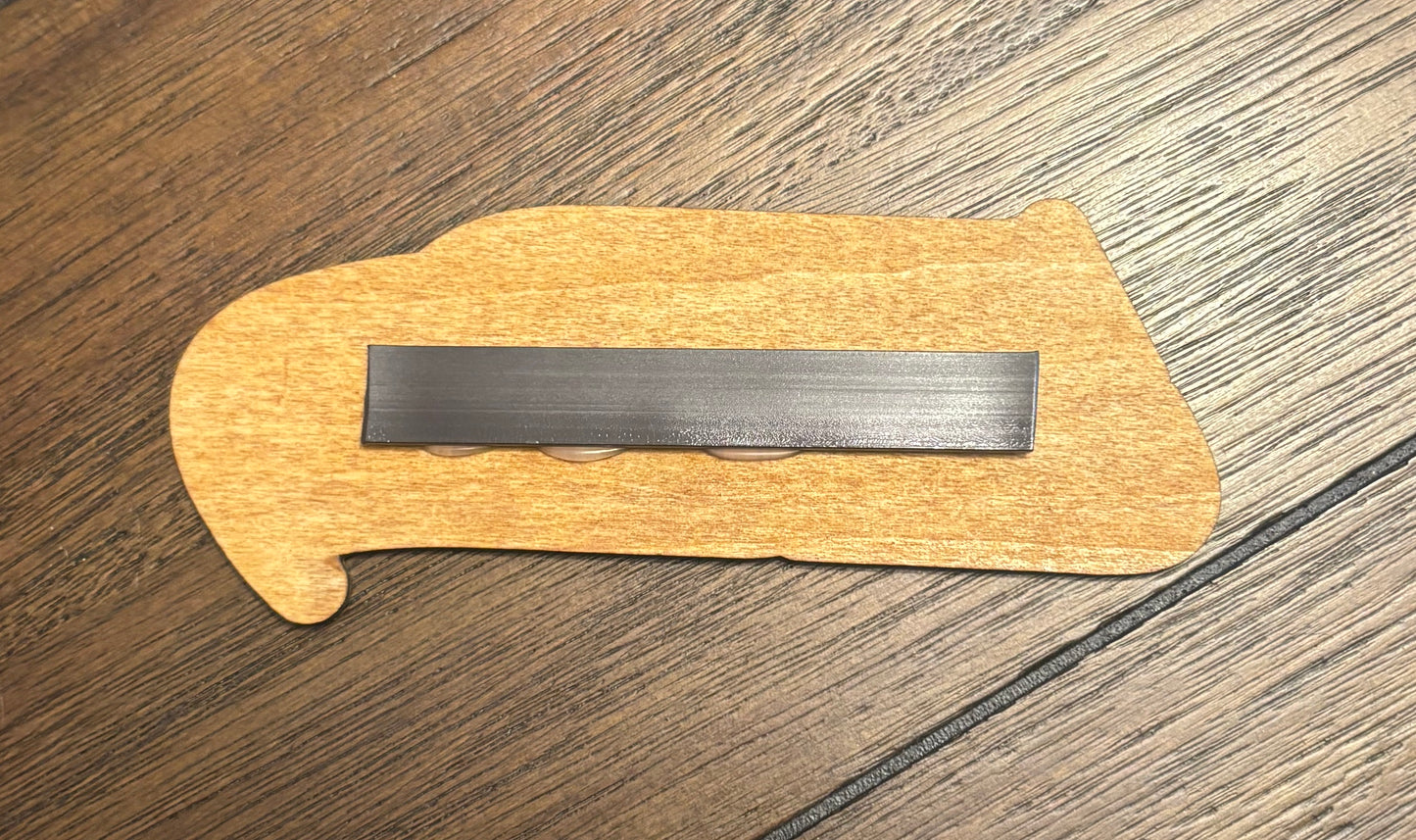 Stained basswood fridge magnet of the Seattle Seahawks football team logo