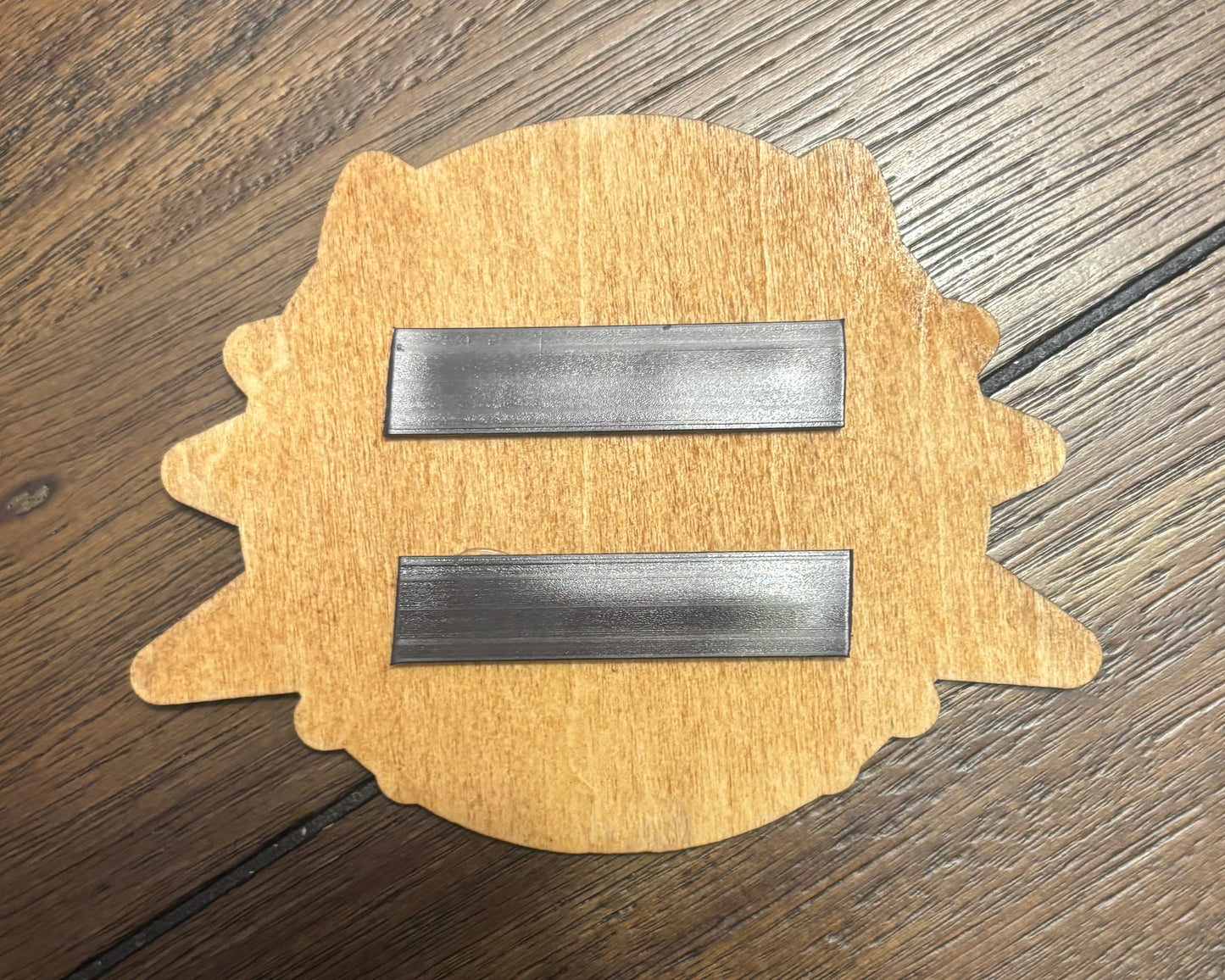 Stained basswood fridge magnet of the Witcher (alternative) logo