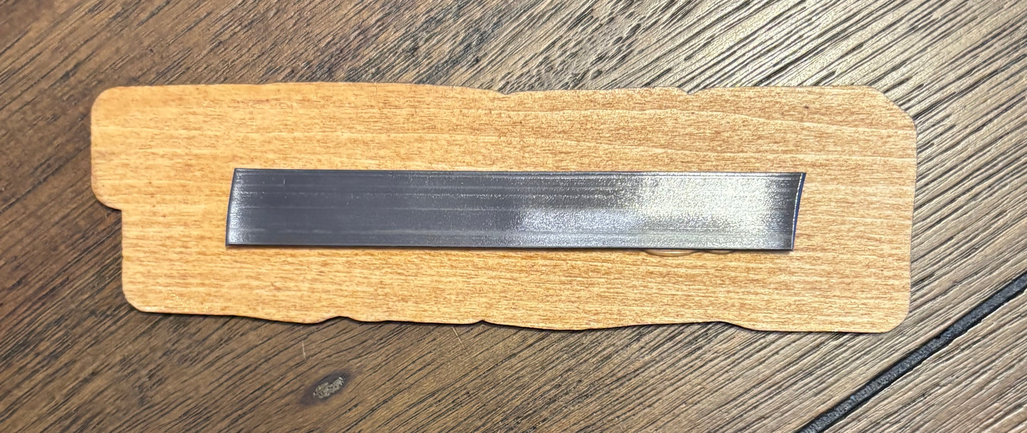 Stained basswood fridge magnet of the Bandit logo from the Borderlands video games