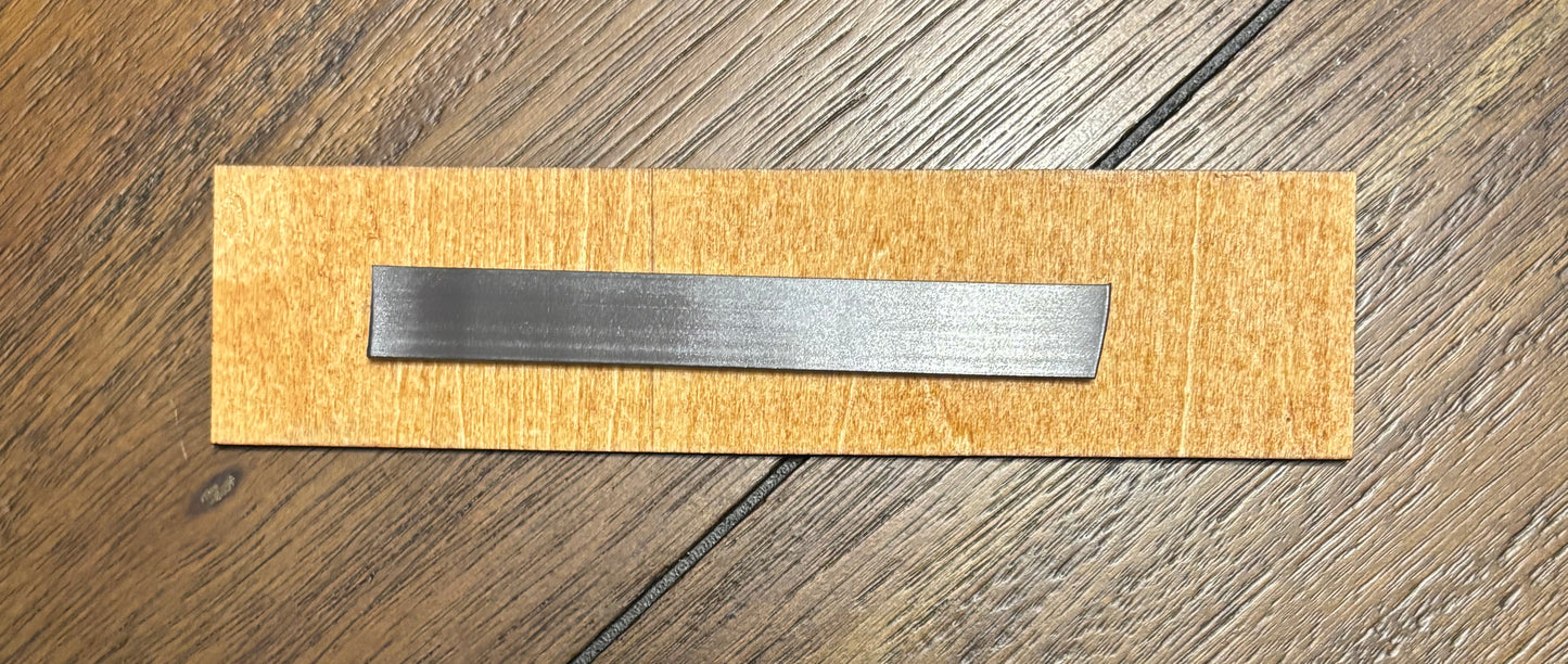 Stained basswood fridge magnet of the Kang Tao logo from the Cyberpunk 2077 video game