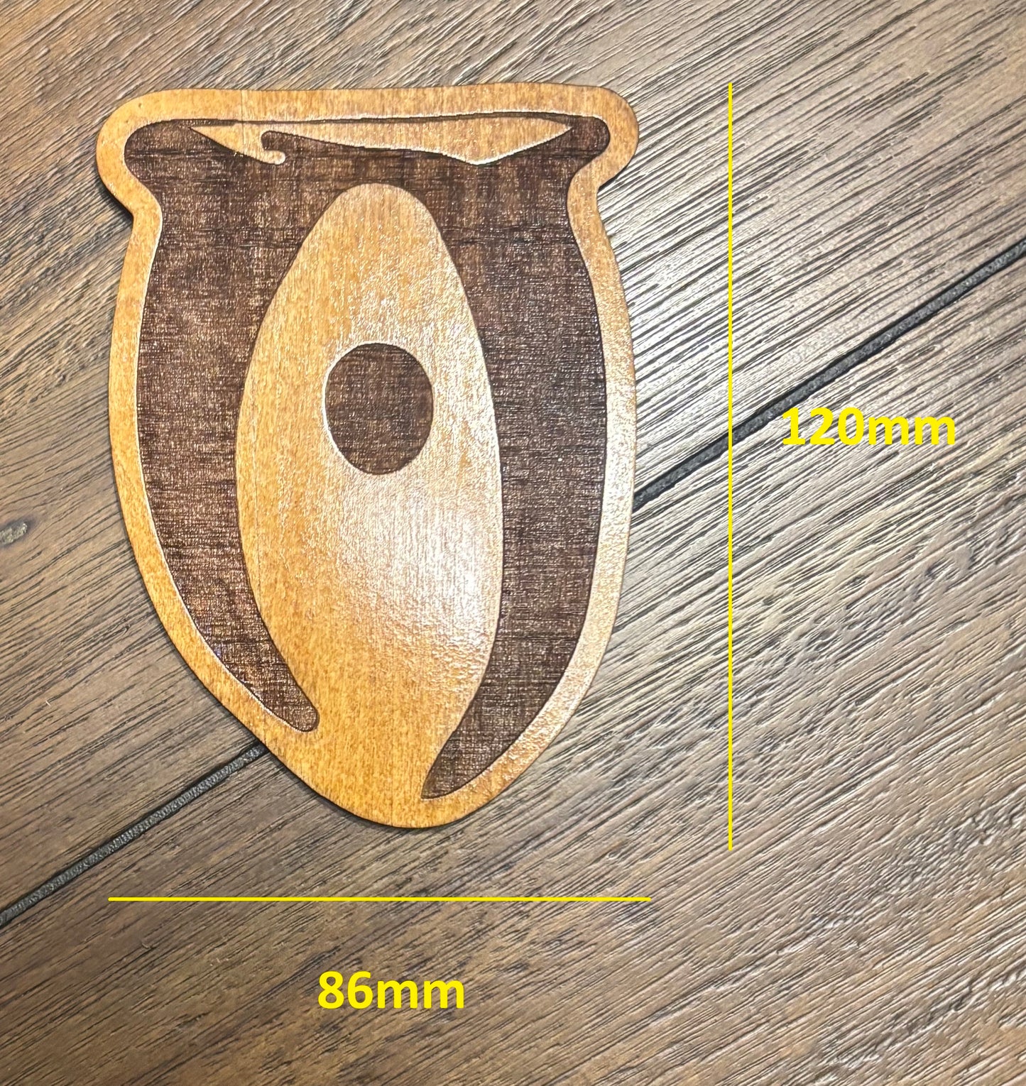 Stained basswood fridge magnet of the Elder Scrolls Oblivion logo