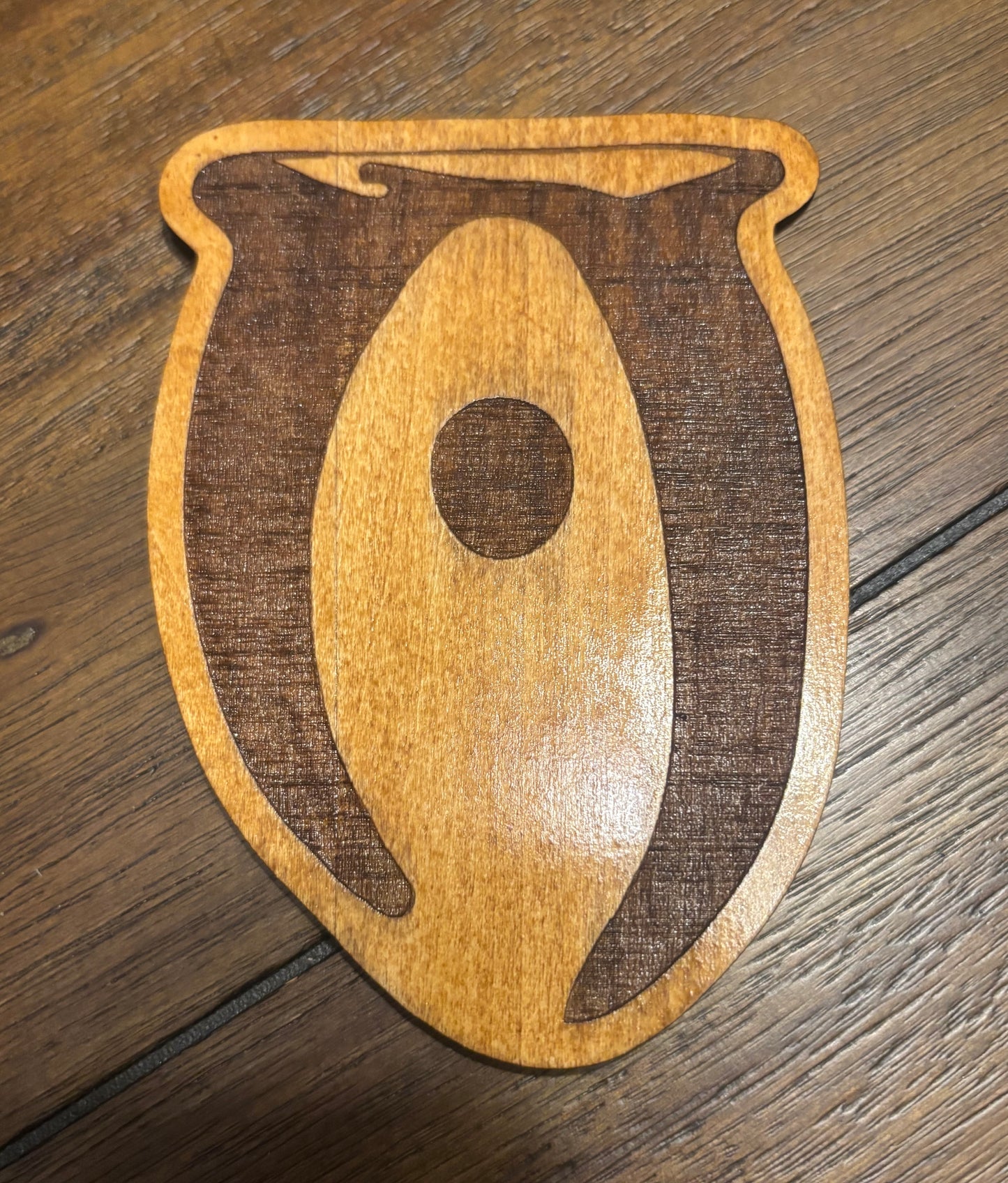 Stained basswood fridge magnet of the Elder Scrolls Oblivion logo