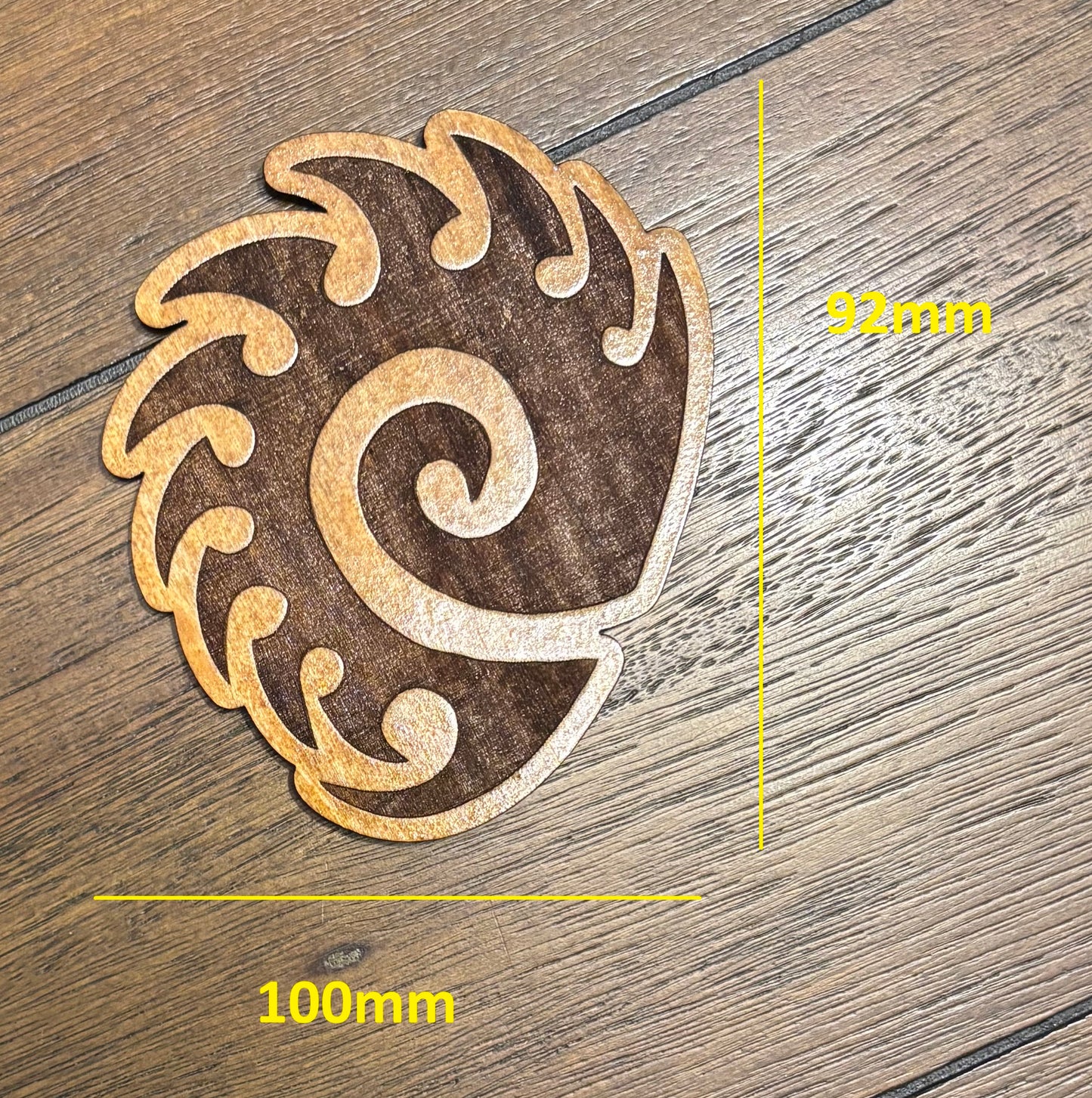 Stained basswood fridge magnet of the Zerg logo from the Starcraft video games