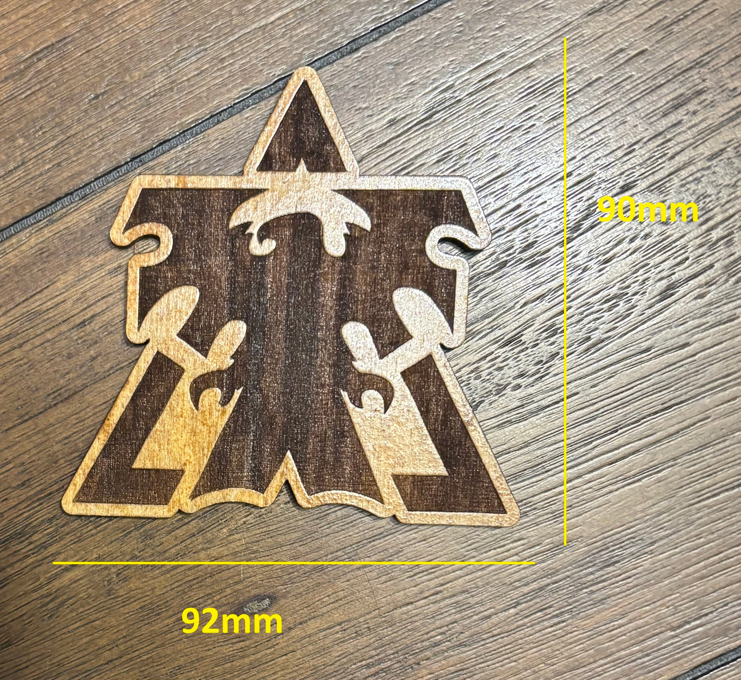 Stained basswood fridge magnet of the Terran logo from the Starcraft video games
