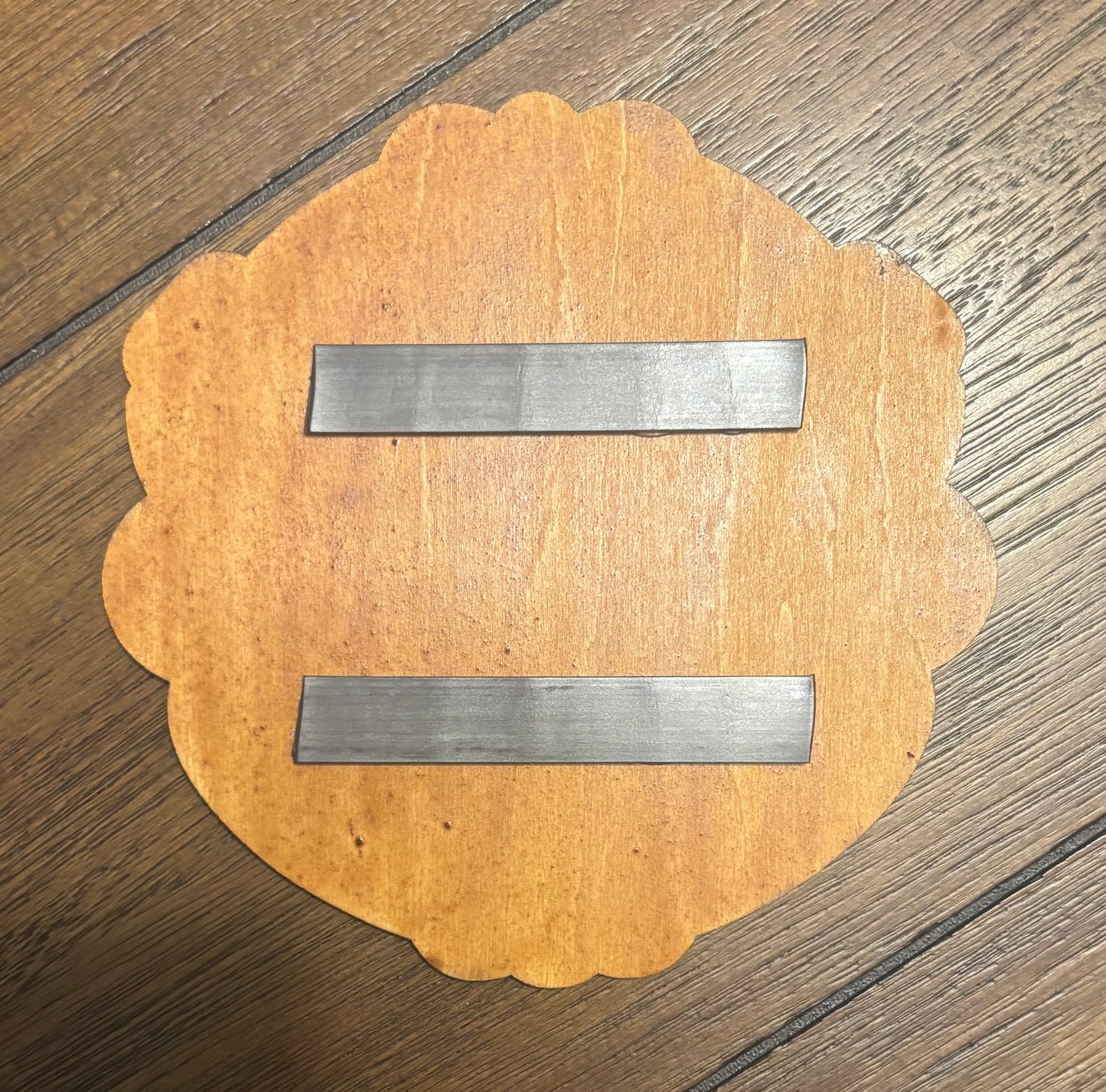 Stained basswood fridge magnet of the Manchester United soccer team logo
